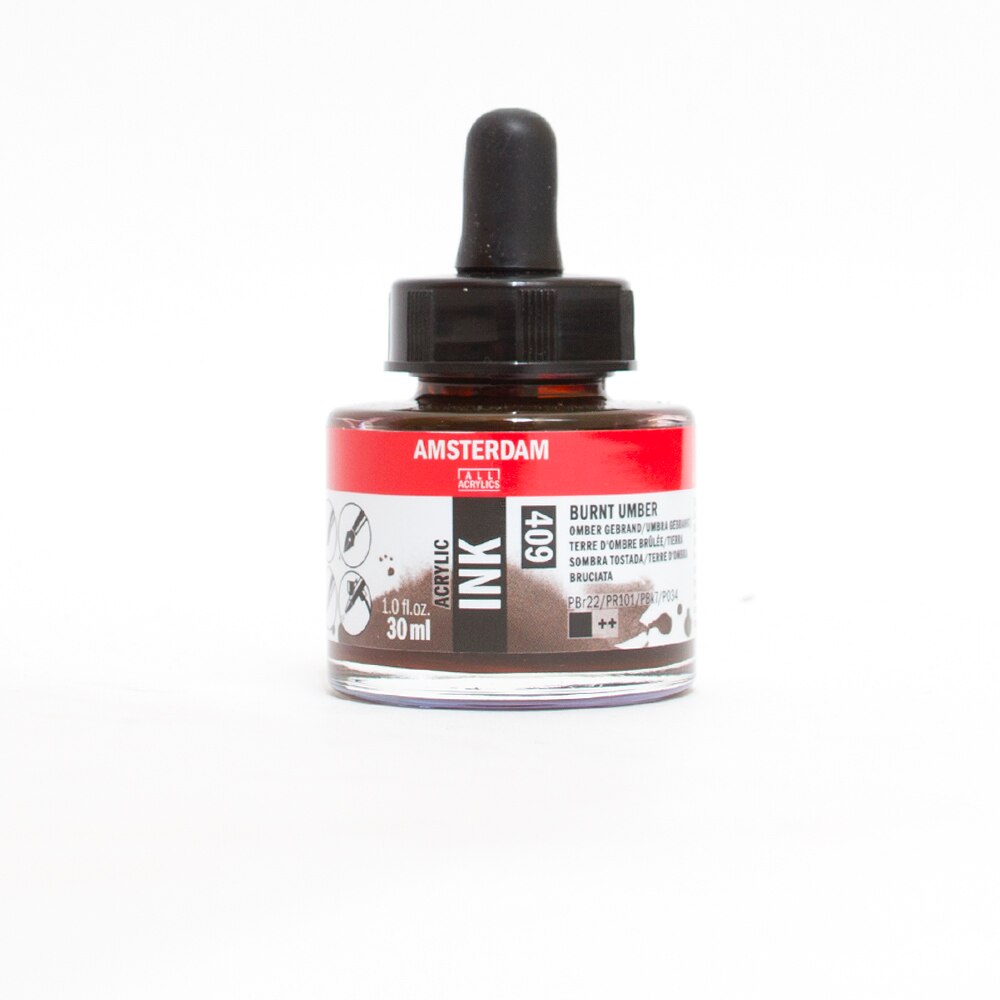 Amsterdam, Ink, Acrylic, Art & School, Acrylic, 30ml, 266260, Burnt Umber